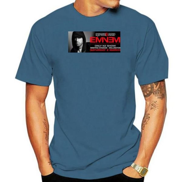 Eminem Rapture Tour 2021 Australia New Zealand Concert T Shirt 100 Cotton Short Sleeve O - Rapper Outfits