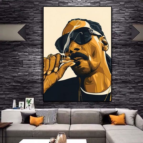 Hip Hop Snoop Dogg Singer Star Posters Prints Rapper Star Canvas Paintings Oil Painting Modern Wall 1 - Rapper Outfits