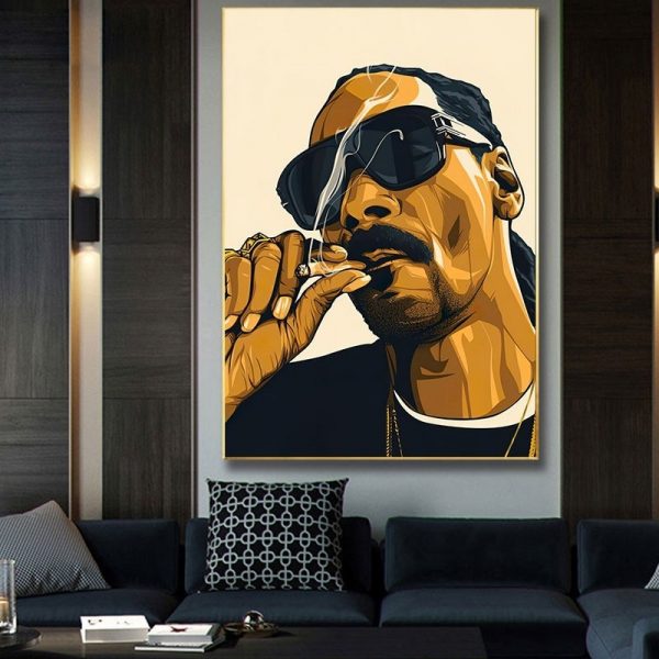 Hip Hop Snoop Dogg Singer Star Posters Prints Rapper Star Canvas Paintings Oil Painting Modern Wall 4 - Rapper Outfits