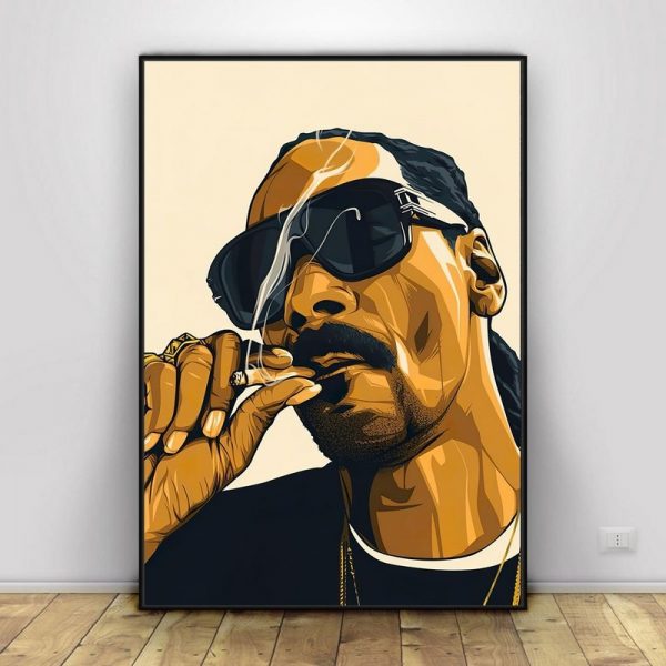 Hip Hop Snoop Dogg Singer Star Posters Prints Rapper Star Canvas Paintings Oil Painting Modern Wall - Rapper Outfits