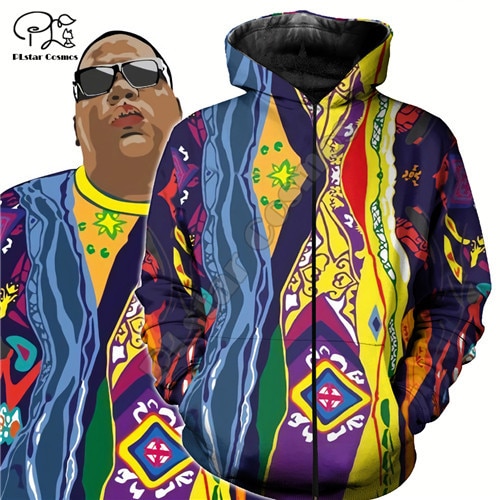 Men Unisex harajuku The Notorious B I G print 3d hoodie rapper Biggie Smalls Sweatshirt zipper 2.jpg 640x640 2 - Rapper Outfits