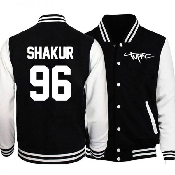 Men women Baseball Jacket Coat Winter Hoodies Sweatshirt 2Pac Tupac Amaru Shakur Makaveli Raper Tracksuit Tops 1 - Rapper Outfits