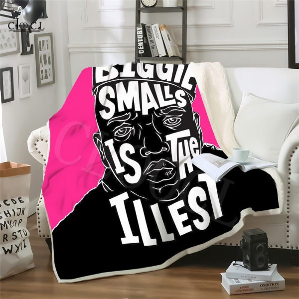 Notorious B I G Biggie Smalls 3D Print Two layer Plush Blanket Child Warm Blankets Adult 2 - Rapper Outfits