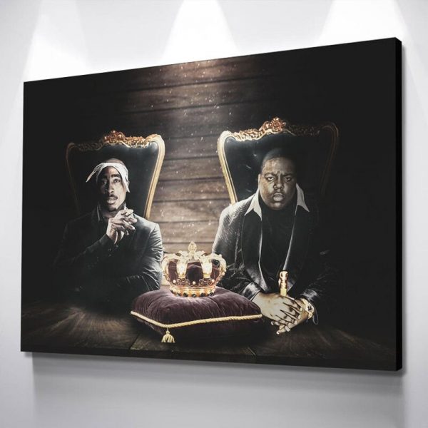 Personality Star Legend Art Wall Picture 2PAC Biggie Small Wu Tang NWA Hip Hop Rap Canvas 3 - Rapper Outfits