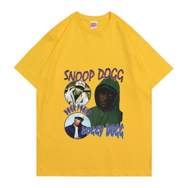 Rapper Snoop Doggy Dogg Print T shirt Harajuku Pattern Tee Fashion Brand Tshirt Regular Summer Men 4 - Rapper Outfits