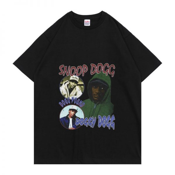 Rapper Snoop Doggy Dogg Print T shirt Harajuku Pattern Tee Fashion Brand Tshirt Regular Summer Men - Rapper Outfits
