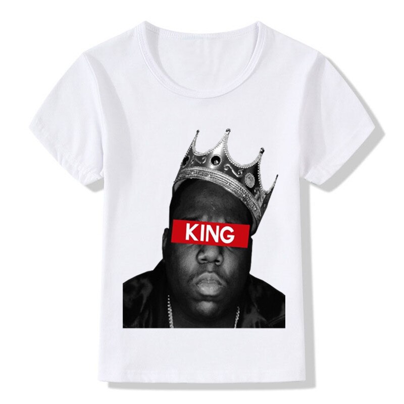America Hiphop Rock Star Notorious Big Design Children's T-Shirts Kids Biggie Smalls Clothes Boys Girls Casual Tops Tees,HKP456