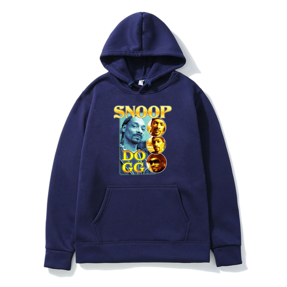 Fashion Design Rapper Snoop Doggy Dogg Hoodie Unisex Black Vintage Hooded Sweatshirt Autumn and Winter Street Hip-hop Pullover