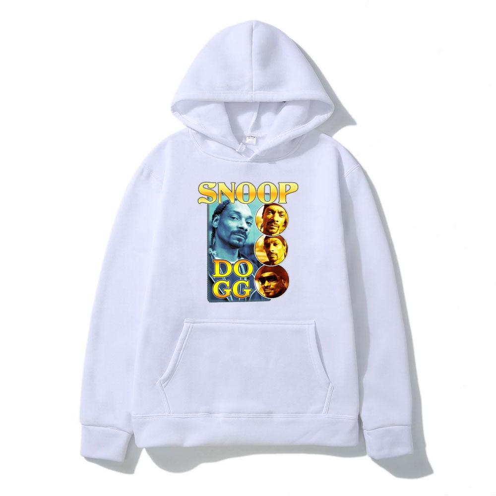 Fashion Design Rapper Snoop Doggy Dogg Hoodie Unisex Black Vintage Hooded Sweatshirt Autumn and Winter Street Hip-hop Pullover