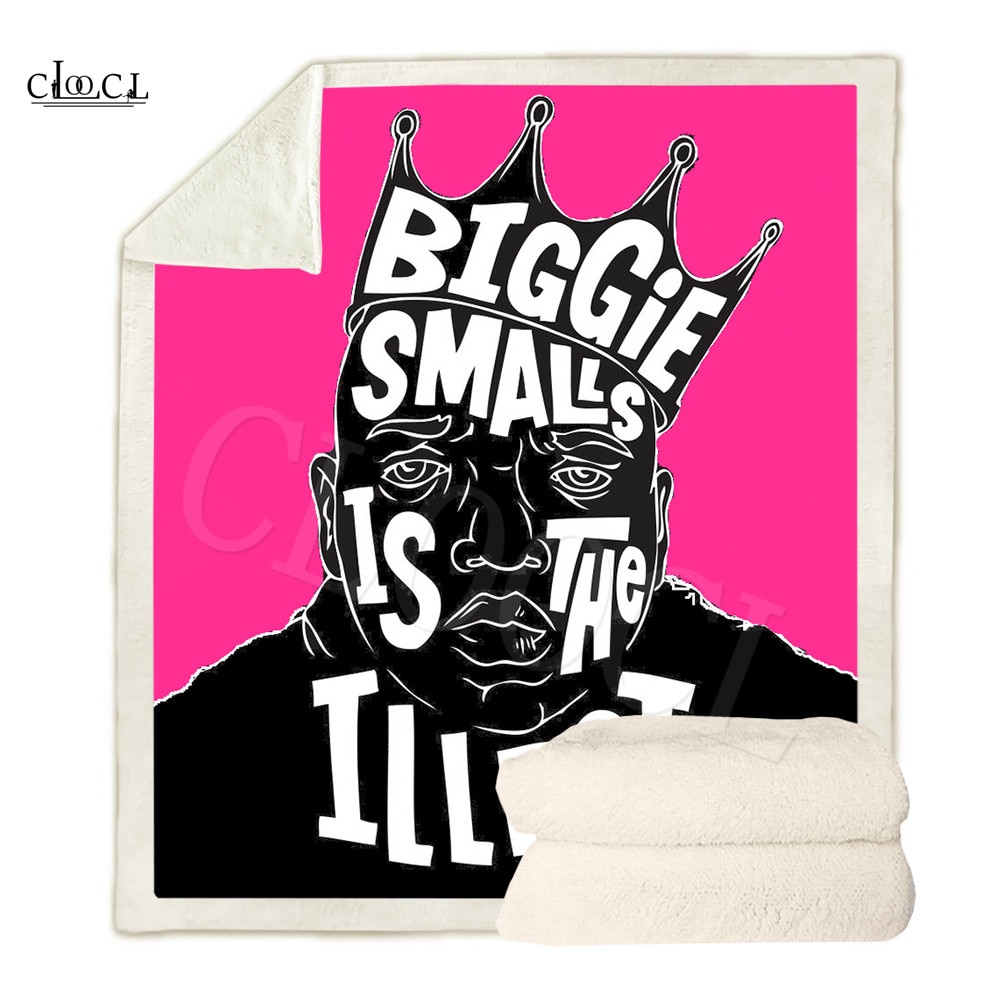 Notorious B.I.G. Biggie Smalls 3D Print Two-layer Plush Blanket Child Warm Blankets Adult Quilt Soft Blanket For Beds Home Sofa