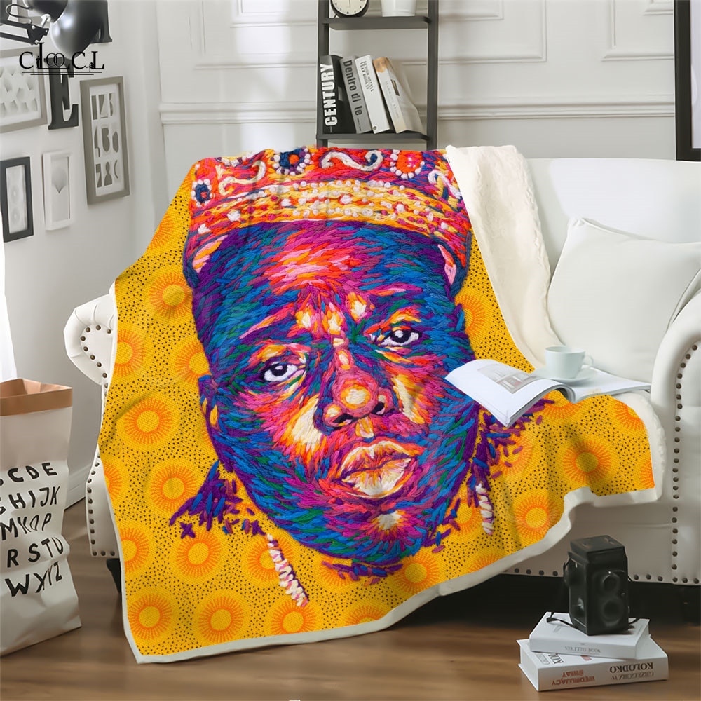 Notorious B.I.G. Biggie Smalls 3D Print Two-layer Plush Blanket Child Warm Blankets Adult Quilt Soft Blanket For Beds Home Sofa