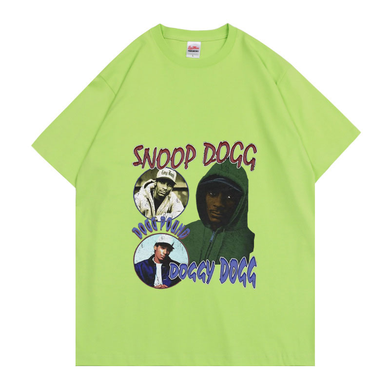 Rapper Snoop Doggy Dogg Print T-shirt Harajuku Pattern Tee Fashion Brand Tshirt Regular Summer Men/women Quality T Shirts Tops