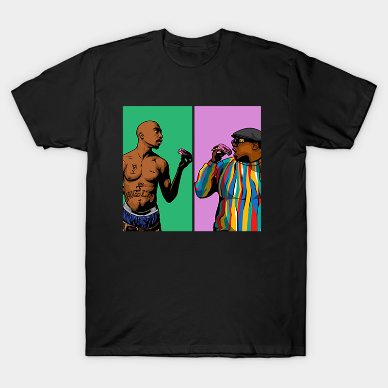 Tupac and biggie T Shirt Tupac 2pac Shakur Hip Hop T Shirts Makaveli rapper Snoop Dogg Biggie Smalls eminem J Cole jay-z Savage