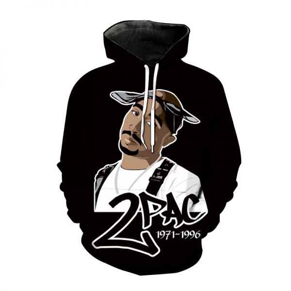 Tupac Hoodie Rapper 3D Printing 2PAC Men's Hoodie Men's Fashion Sportswear Ladies Sweatshirt Hoodie Children's Hip Hop Men's