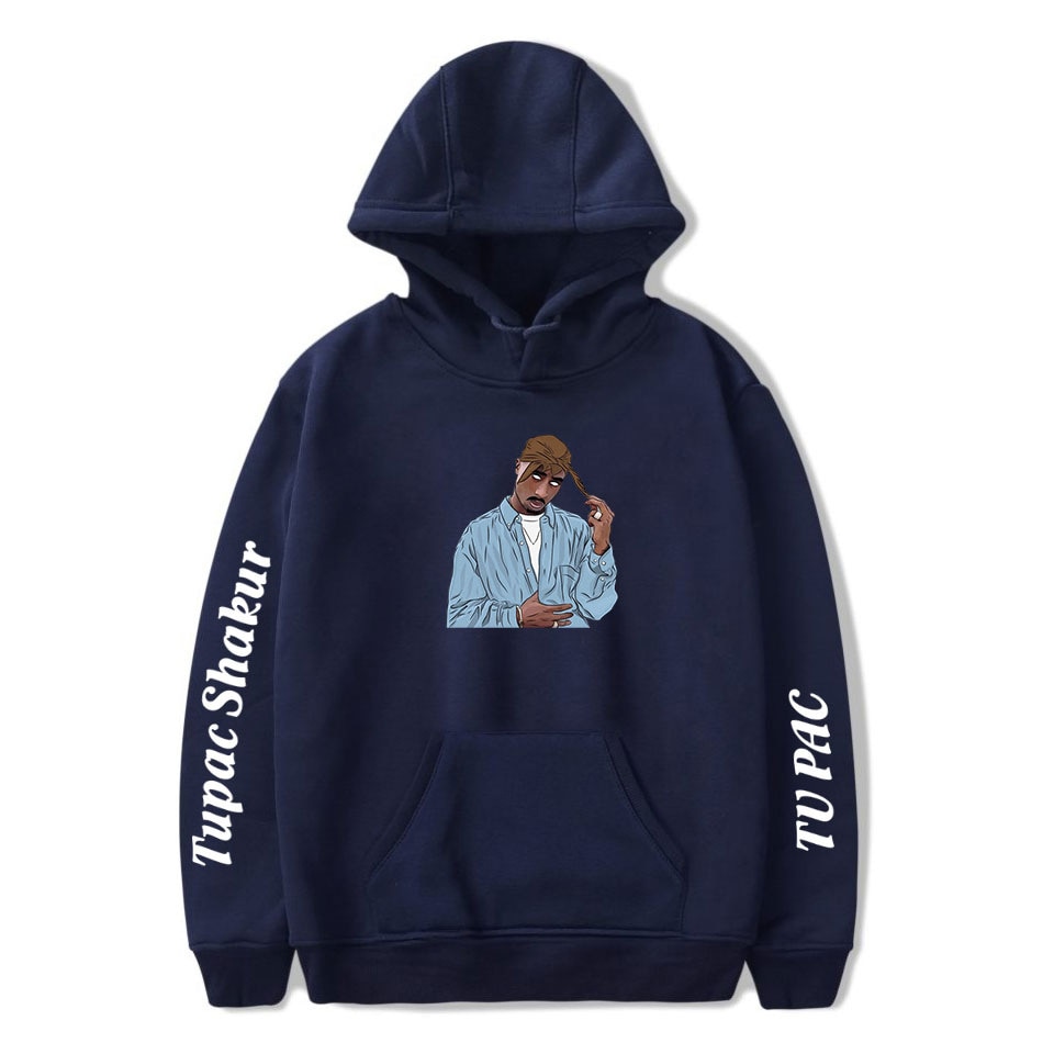 TuPac Outfit - Cool TuPac Rapper Oversized Hip Hop Graphic Hoodie