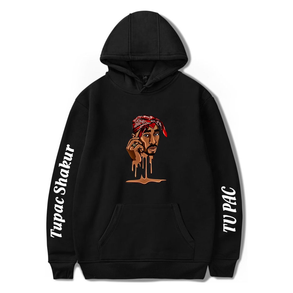 TuPac Outfit - Cool TuPac Rapper Oversized Hip Hop Graphic Hoodie