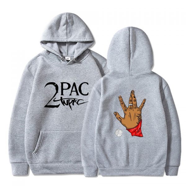 TuPac Outfit - Gangsta Rap 2Pac Hand Sign Print Hoodie