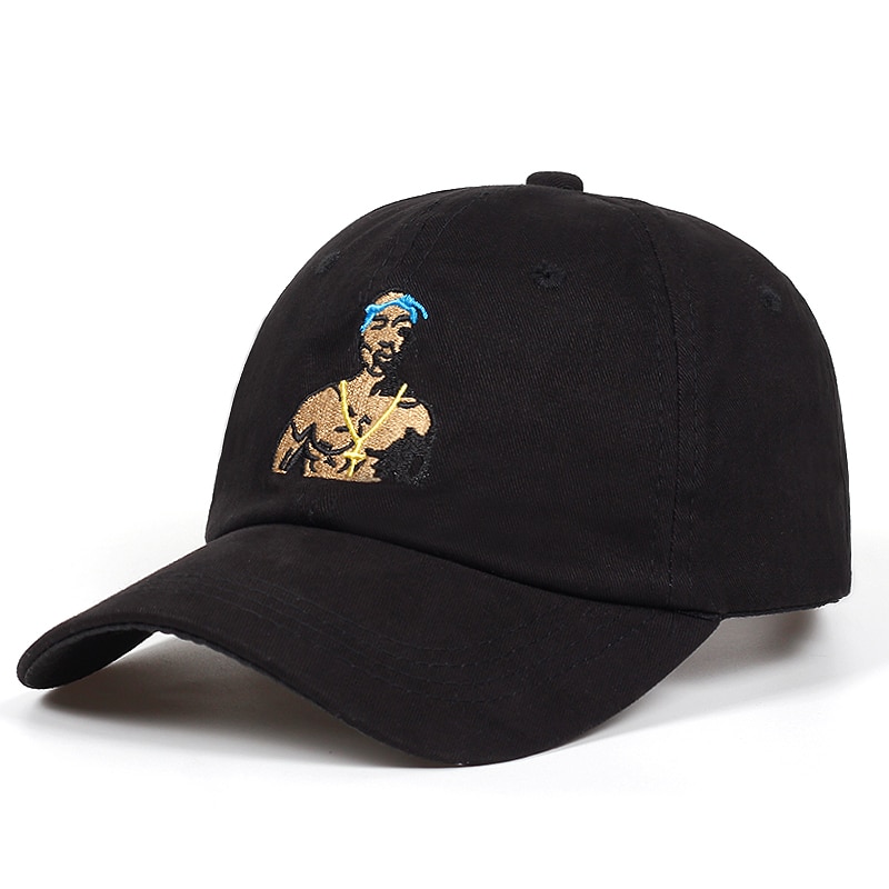 Tupac Shakur Cap Rap Singer Hip Hop 2pac Baseball Caps Head Portrait Cotton Unique Personality Fans Snapback Dad Hat Adjustable