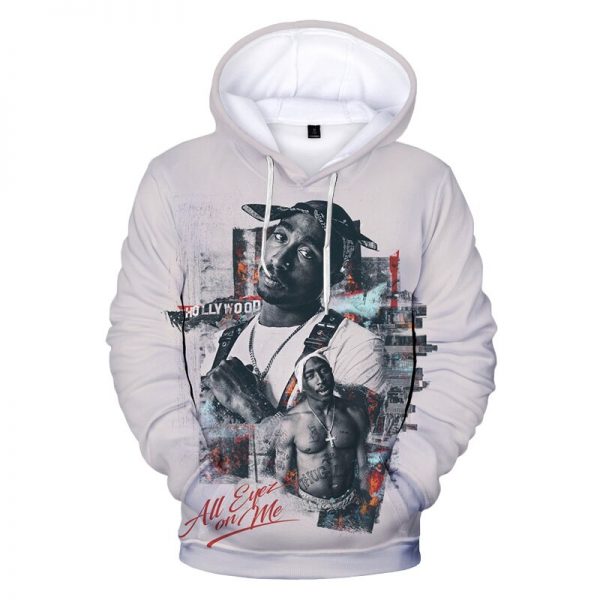 2021 New Hip Hop 2pac 3d Printed Hoodie Men women Autumn Winter Pullovers Rapper Tupac Sweatshirt 2 - Rapper Outfits