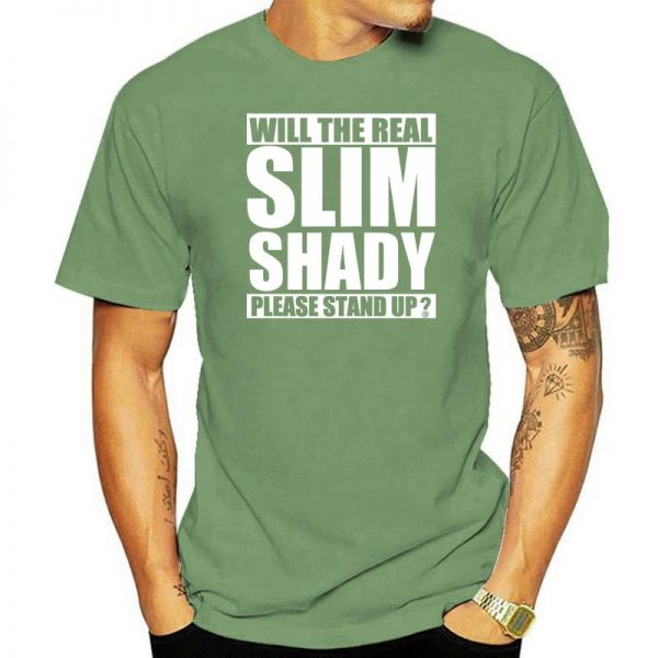 Eminem Please Stand Up Black T Shirt New Official Adult Slim Shady Hip Hop Rap - Rapper Outfits