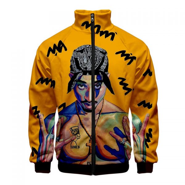 Hip Hop Tupac Amaru Shakur Jacket Mens Long Sleeve Hoodie Sweatshirt Men Gangsta Rapper Tupac Hoody 4 - Rapper Outfits