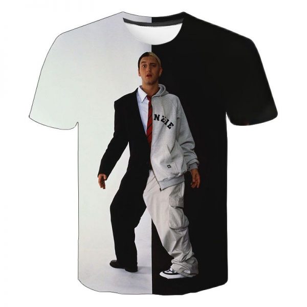 New Summer Fashion Eminem 3D Print T Shirts Men Women Children Casual Hop Hip Streetwear Sweatshirts 3 - Rapper Outfits