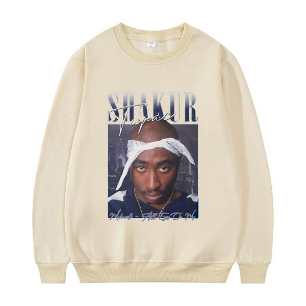 Shakur Tupac 2pac Pullover New Men Playboi Carti Fashion Harajuku Pullovers Sweatshirt Hip Hop Trend Sweatshirts 5 - Rapper Outfits