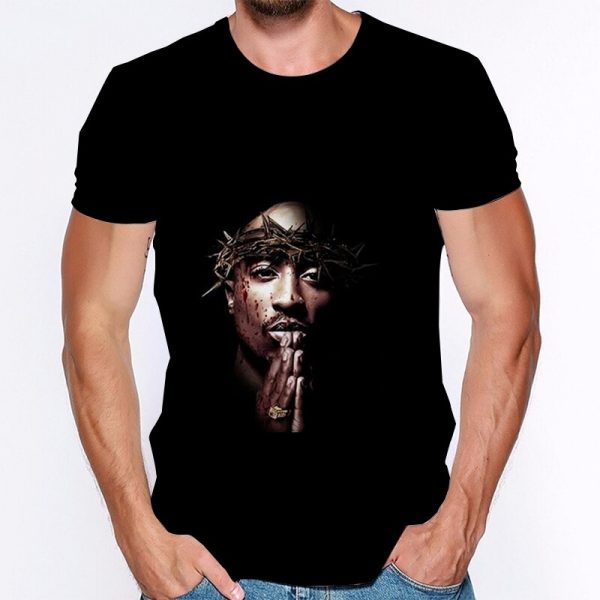 Top Rap Tupac Shakur 2pac T Shirt Legendary Rapper 3d Printing Men S And Women S 2 - Rapper Outfits