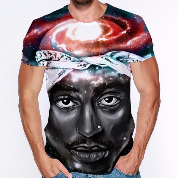 Top Rap Tupac Shakur 2pac T Shirt Legendary Rapper 3d Printing Men S And Women S 4 - Rapper Outfits