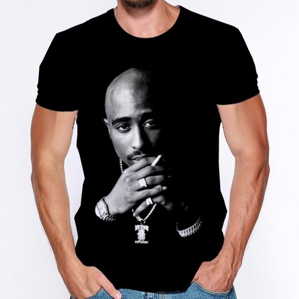 Top Rap Tupac Shakur 2pac T Shirt Legendary Rapper 3d Printing Men S And Women S - Rapper Outfits