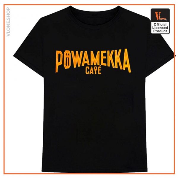 Vlone x Tupac Powamekka Cafe Black T Shirt Front 937x937 1 - Rapper Outfits